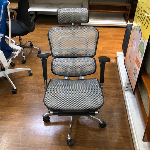 Ergohuman ワークチェア　グレー　ヘッドレスト付き　【トレファク　川越店】 Ergohuman (エルゴヒューマン) ワークチェアー ヘッドレスト付