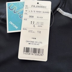 半袖のラッシュガード　黒の画像