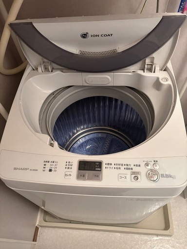 【オススメ】シャープ タテ型洗濯乾燥機 5.5キロ　中古　リサイクルショップ宮崎屋住吉店R3.9.21 中古 SHARP 縦型洗濯乾燥機 5.5Kg - e-しらくら