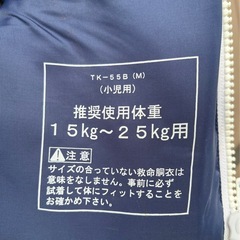 救命胴衣 小型船舶 小児用の画像