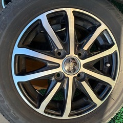 値下げ❗️超美品　軽自動車用夏タイヤ・アルミホイール155/65/13　4本セットの画像