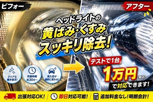 ? ヘッドライト研磨・クリーニング