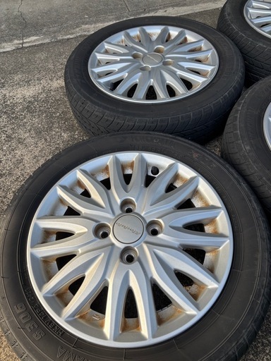 14インチ　アルミホイール　タイヤまだ山あり　まだ使えます　155/65R14 