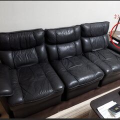 レザー調ソファセットの画像