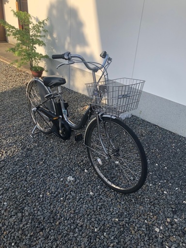 【京都発】京の楽チャリ　電動アシスト自転車　ブリヂストン　アシスト　　シルバー