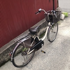 【京都発】京の楽チャリ　電動アシスト自転車　パナソニック　26インチ　白色の画像