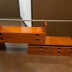 伸縮式収納ラック（引き出し付き）の画像