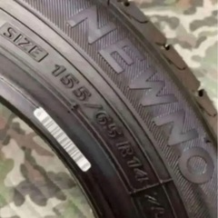 BRIDGESTONE NEWNO 155/65R14 新品タイヤ4本とバルブ付の画像