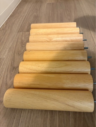 無印良品木製脚26cmナチュラル（M8）8本 (ri) 女学院前のベッド