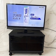 【テレビ台付き】TOSHIBA REGZA 32インチ液晶テレビの画像