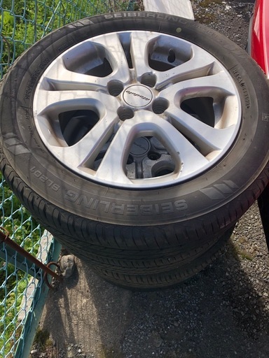 中古タイヤアルミ4本セット185/60/R15バリ山