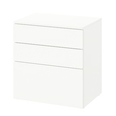 【ジャンク品】IKEAのチェスト（引き出し×3） ホワイトの画像