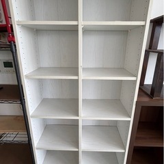 ニトリ 収納棚 2列タイプ ホワイトウォッシュ 高さ約180cmの画像