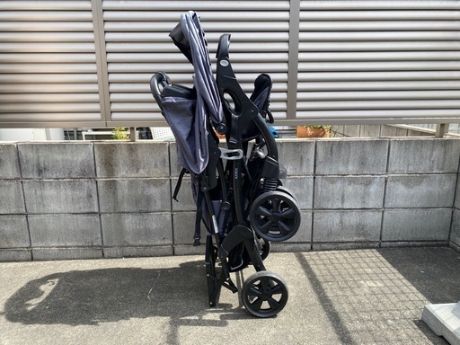 カトージ 二人乗りベビーカー 二人でゴーDX(専用レインカバー付き) ※名古屋市内なら運搬も可能（費用は別途相談）