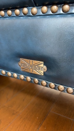 VINCENT ネイビー　ソファ スツール ベンチ 輸入家具 ソファ 一人掛け チェスターフィールド デザイナーズ そふぁ 