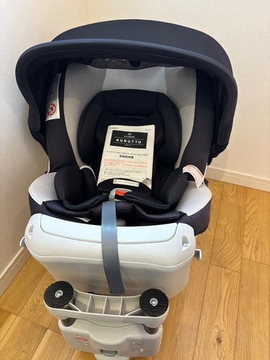 エールベベ　クルッと　３６０°回る　中古 中古品☆エールベベ クルットNT 360°回転 チャイルドシートブラック