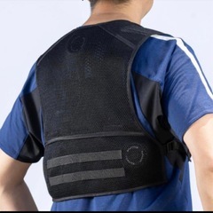 暑さ対策！ペルチェ式クーリングベスト ブラック メッシュ素材 バイク アウトドアの画像