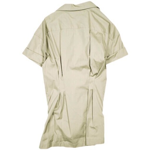 DRIES VAN NOTEN ドリスヴァンノッテン 24SS CLICK 8329 W.W.SHIRT レースアップシャツ 241-010752-8329-101 36 SAND 定価90,200円 半袖 トップス【新古品】【中古】【DRIES VAN NOTEN】