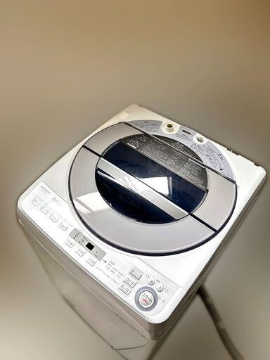 【自社配送は札幌市内限定】SHARP/シャープ 全自動洗濯機  ES-GV8C-S 2019年製 洗濯容量8kg 中古品 店頭品