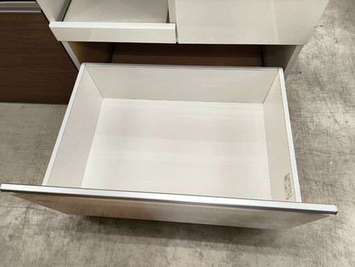【ジャングルジャングル石津店】マルミツ システムキッチンボード 幅80cm ホワイト フルスライドレール 引っ越し 新生活 収納 堺市