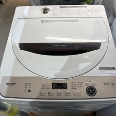 配送可【シャープ】6K洗濯機★2023年製　簡易クリーニング済み/6ヶ月保証付き【管理番号12604】九の画像