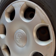 TOYOTA bBタイヤ　4本　純正ホイール付き　　の画像