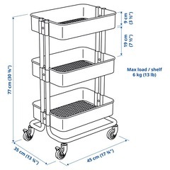 IKEA 白色ワゴン(RÅSKOG ロースコグ)の画像