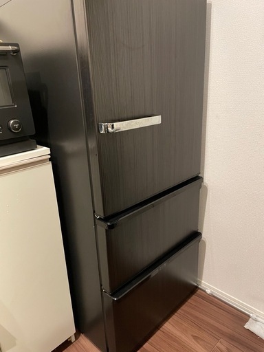 【美品】AQUA 272L 3ドア冷蔵庫 AQR-SV27P ウッドブラック 自動製氷付き 2024年購入