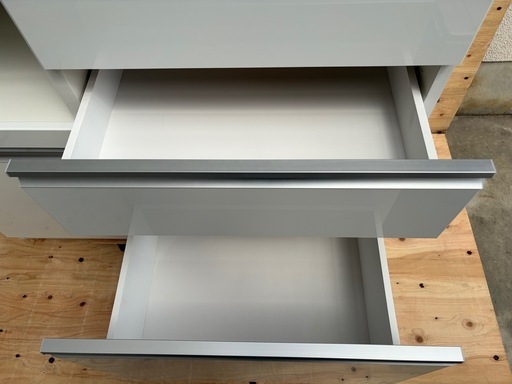 松田家具　食器棚 レンジボード ラッキー1000 横幅98cm