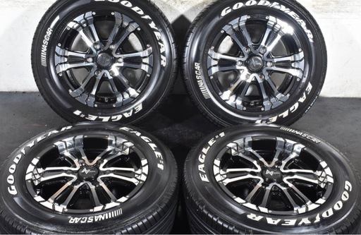 美品☆NITRO POWER CROSS CLAW 16インチ☆PCD139.7 6.5J +48☆グッドイヤー イーグル#1ナスカー