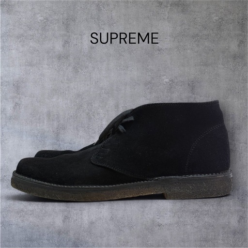 SUPREME シュプリーム デザートチャッカブーツ 黒 8 1/2