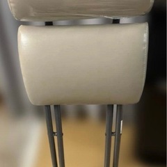 ニトリ ベージュ 折りたたみ椅子 背もたれ付きの画像