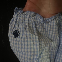 POLO BABY✨水色チェック柄✨ベビーショートパンツ✨の画像