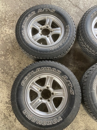 JB23W スズキ ジムニー ヨコハマ ジオランダー A/T-S 225/75R16 2015年製 Weds KEELER アルミホイ