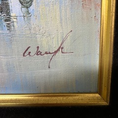 風景画油絵アンティーク調の画像