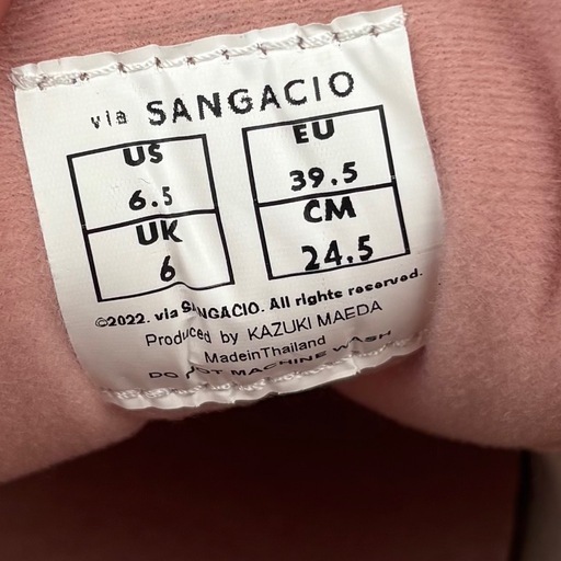 via SANGACIO ヴィア サンガッチョ 限定品 24.5 ピンク にゅ