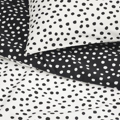 IKEA ビョルクグローマル 掛け布団カバー ダブル 北欧 水玉の画像
