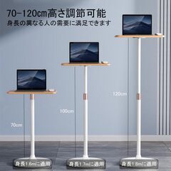 昇降式デスク（高さ調整可）スタンディング対応／天然木天板・未使用に近いの画像