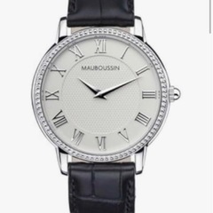 【新品販売価格¥55,000 】【箱付き 美品】MAUBOUSSIN モーブッサン シャルダン・ドゥ・パレ・ロワイヤル  腕時計 メンズ クォーツ ブラック シンプルの画像