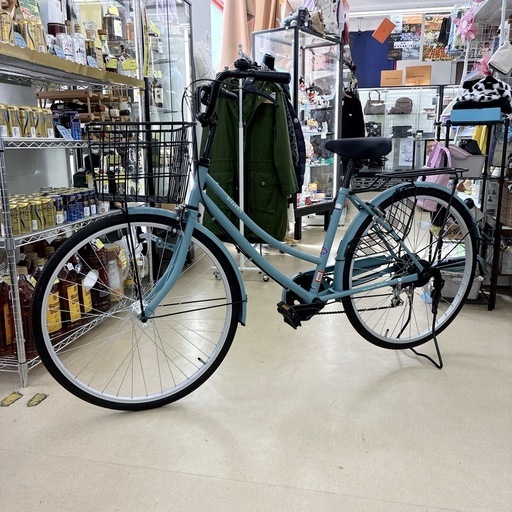 【ドリーム池田】◎ジモティ割7%◎ウェルビーサイクル「ブロードプラス」ブルー　SYL929189 26インチ【50917】