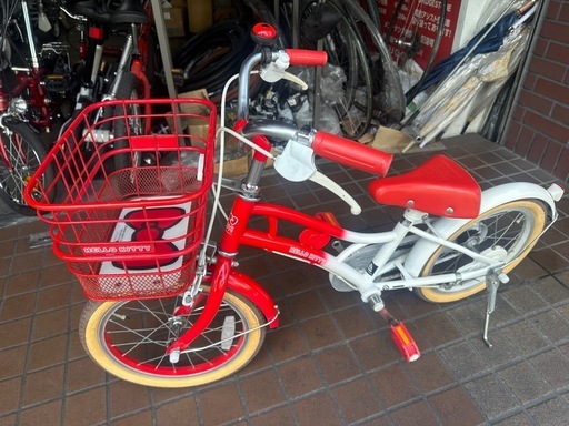 16インチ　（HELLO　KITTY）子供用自転車　レッド×ホワイト