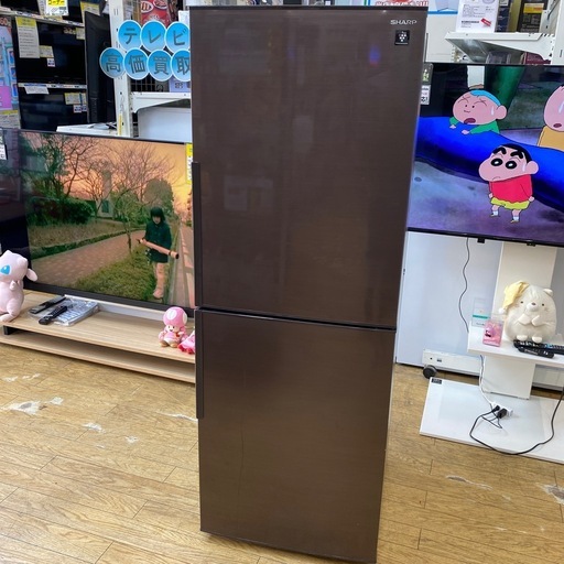 ?特価品?2021年製 SHARP 280L冷蔵庫 SJ-PD28G-T 2ドア 右開き プラズマクラスター　ノンフロン シャープ ブ