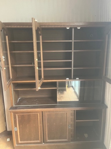 大工職人自家製　食器棚　引き取り限定　中古品　木製　収納棚 家具 大工職人自家製 食器棚 引き取り限定 中古品 木製 収納棚 家具 【公式