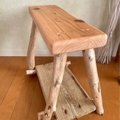 木製 流木　ベンチ ダイニングチェア イス　アンティークの画像