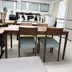 【ドリーム池田】◎ジモティ割7%◎東洋ファニチャー「ダイニングテーブル×チェア4客セット」ダークブラウン　4人向け【50955】の画像