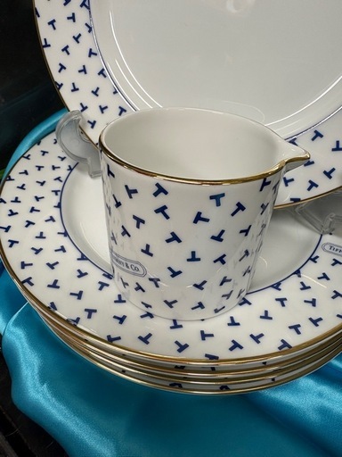 ジャングルジャングル貝塚店 ジモティ割有 ティファニー Tiffany 食器12点セット ダンシングT Tiffany＆Co. シール