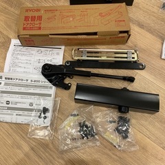リョービ 取替用ドアクローザー  パラレル型  ストップ機能付き  ブラック S-202P DB 4台セットの画像