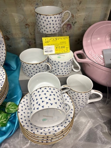 ジャングルジャングル貝塚店 ジモティ割有 ティファニー Tiffany カップ＆ソーサー マグカップ ダンシングT Tiffany＆C