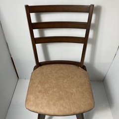 ニトリ　回転式ダイニングチェア　ブラウン　ダイニングチェアの画像
