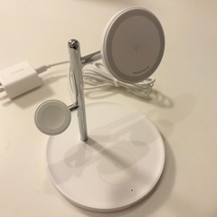 Anker MagGo Wireless Charging Station (3-in-1 Stand) Qi2対応 マグネット式 3-in-1 ワイヤレス充電ステーション/ワイヤレス出力/Apple Watchホルダー付 MagSafe対応【定価12,990円】の画像